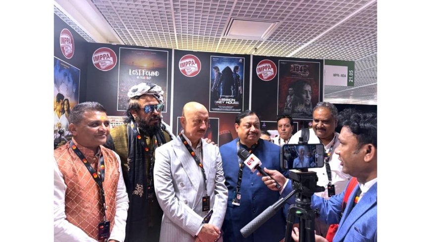 Mr Shekhar Kapur and Mr Anupam Kher inaugurate IMPPA stall at the 78th Cannes Film Festival 2025