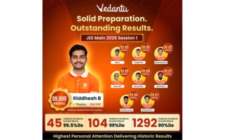 Vedantu Delivers Standout JEE Main 2026 Results with 1292 Students Scoring Above 90 Percentile