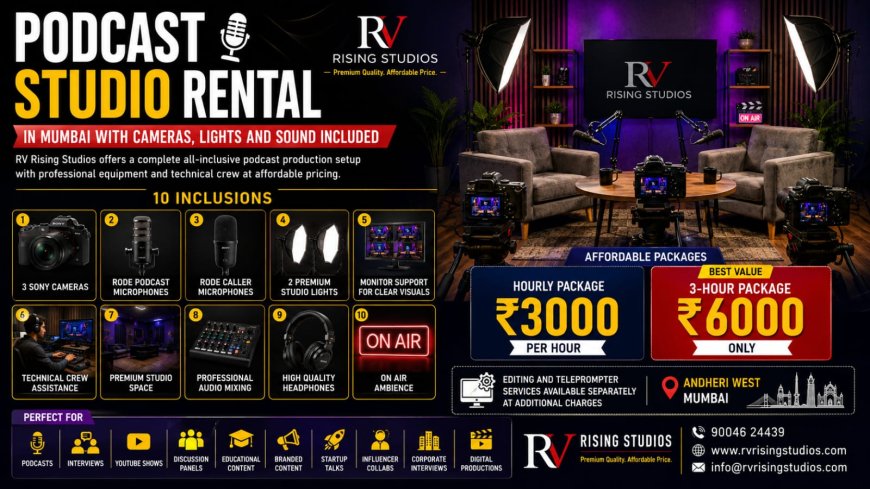 Affordable Sony Camera Podcast Studio in Mumbai for Creators