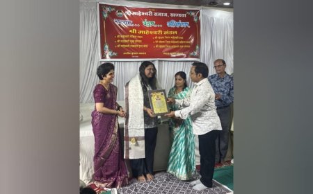 Young Author Vidushi Malpani Honoured at Mahesh Navami Mahotsav 2026